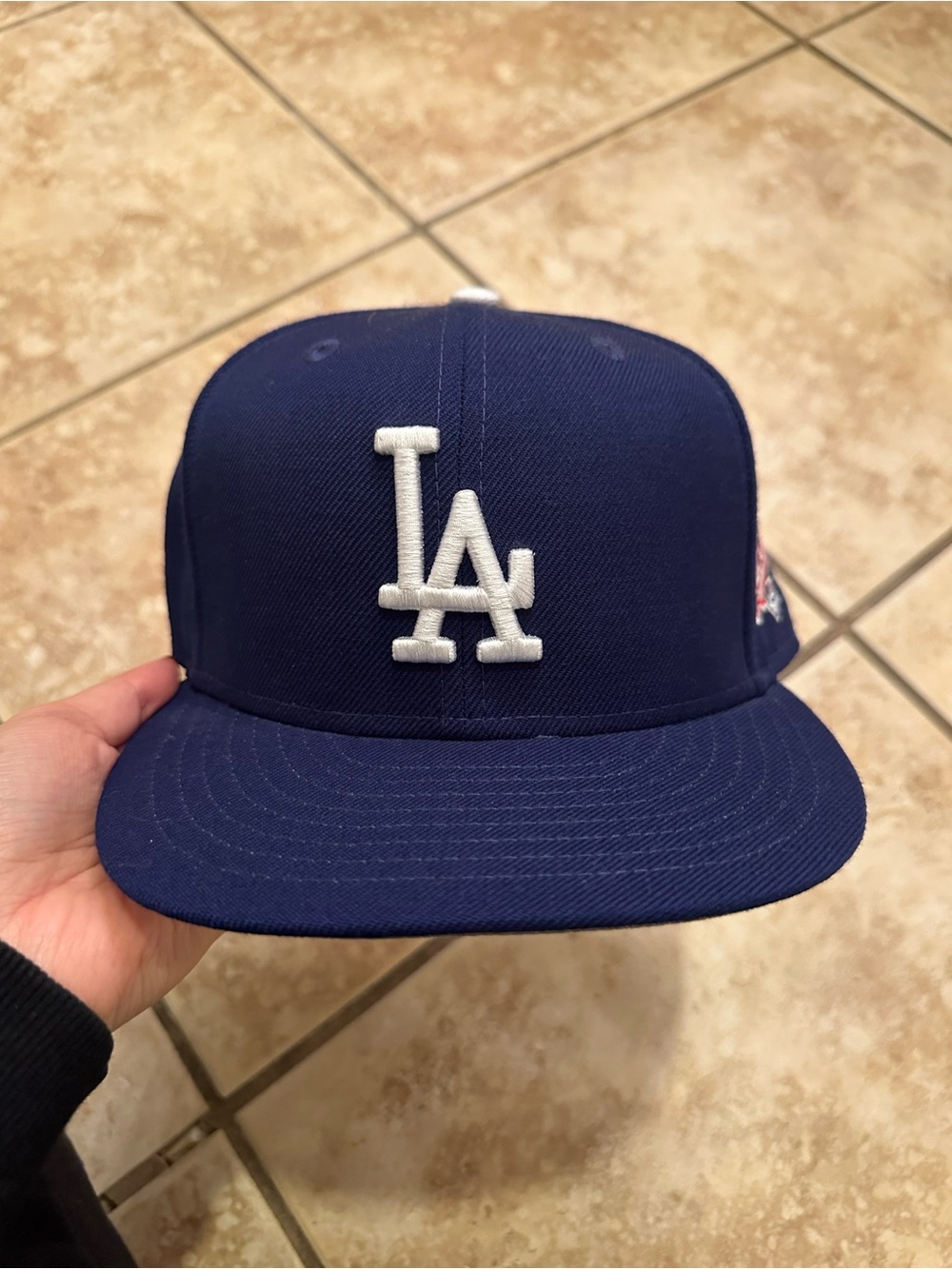 New Era Men Los Angeles Dodgers World Series LA Navy and White Snapback Hat